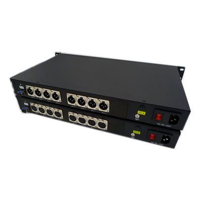 متوازن 8ch XLR الصوت لتحويل الألياف استوديو البث