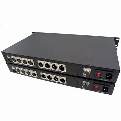 4Ch ثنائي الاتجاه متوازن الصوت لتحويل الألياف مع موصل XLR