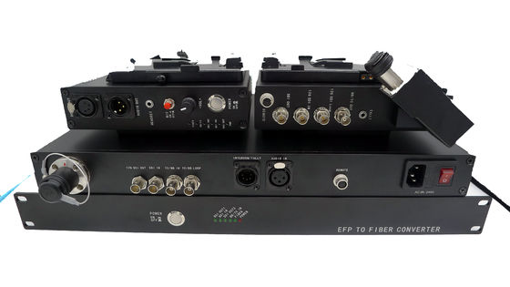نظام ألياف الكاميرا 4 قنوات مع Timecode و SDI Video و Tally و Remote و CCU إلى محول الألياف