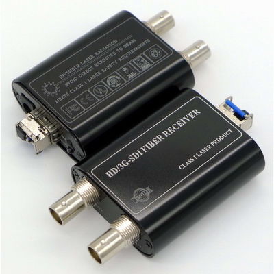 محول الألياف البصرية الرائع 3G-SDI Video SFP Broadcast 3G / HD-SDI موسع الألياف البصرية إيثرنت للبيانات الصوتية