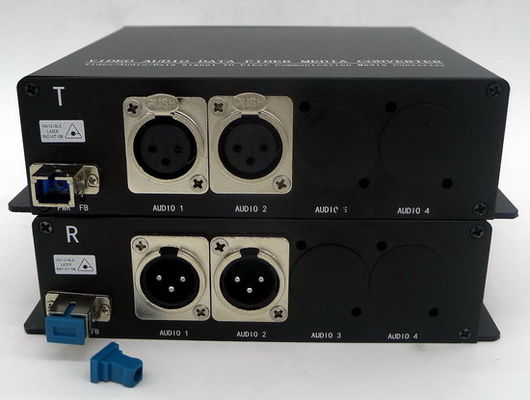 2ch متوازن XLR الصوت إلى محول الألياف مع وضع واحد ST / LC / FC / SC موصل بصري