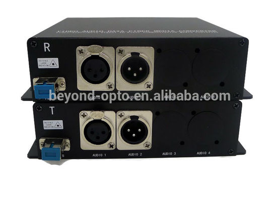 2ch متوازن XLR الصوت إلى محول الألياف مع وضع واحد ST / LC / FC / SC موصل بصري