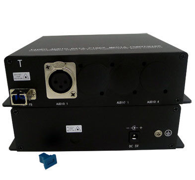 2ch متوازن XLR الصوت إلى محول الألياف مع وضع واحد ST / LC / FC / SC موصل بصري