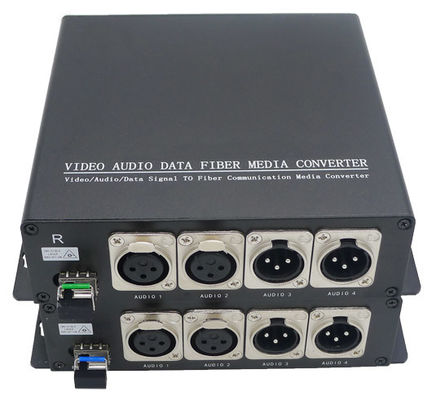 2 طريقة 3 Pin XLR متوازن الصوت التناظري عبر جهاز الإرسال والاستقبال موسع الألياف