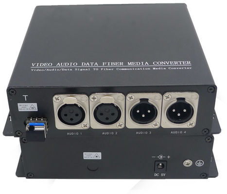 2 طريقة 3 Pin XLR متوازن الصوت التناظري عبر جهاز الإرسال والاستقبال موسع الألياف