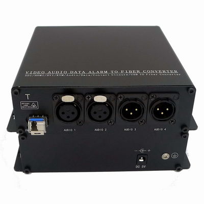 البث 2-CH 2 Way 3 Pin Xlr لتحويل الألياف / جهاز الإرسال / الاستقبال / جهاز الإرسال والاستقبال