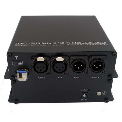 Bi-Di XLR متوازن الصوت إلى محول الألياف 2-Ch 3 Pin XLR