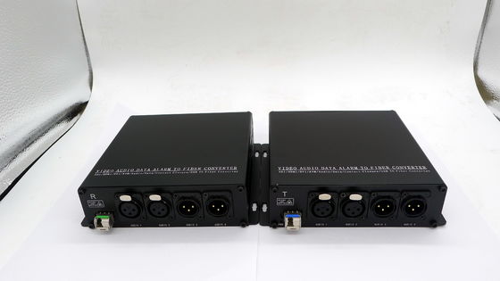 Bi-Di XLR متوازن الصوت إلى محول الألياف 2-Ch 3 Pin XLR