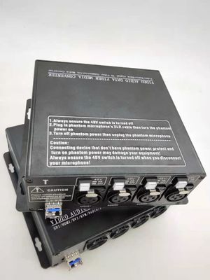 محول xLR الرقمي إلى الألياف البصرية مع مصدر طاقة فانتوم 48 فولت قابل للتحويل