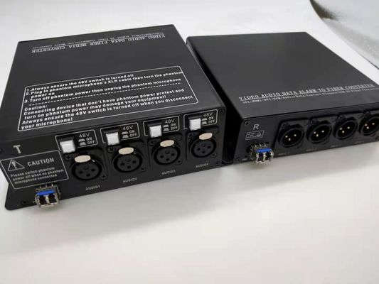 محول xLR الرقمي إلى الألياف البصرية مع مصدر طاقة فانتوم 48 فولت قابل للتحويل