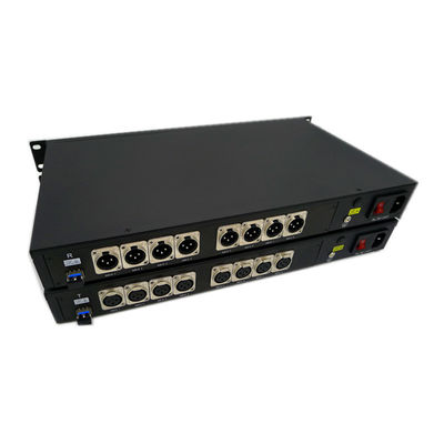 متوازن 8ch XLR الصوت لتحويل الألياف استوديو البث