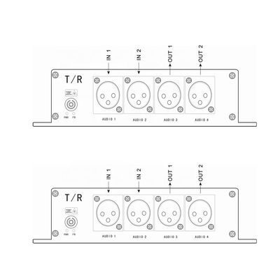 XLR موازنة الصوت ثنائي الاتجاه عبر الألياف