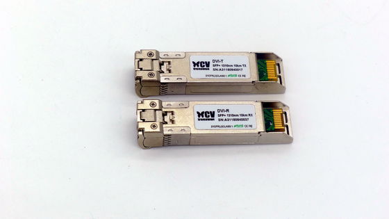 1310 نانومتر 20 كيلو متر DDM SFP معدل بيانات تشغيل جهاز الإرسال والاستقبال يصل إلى 1.25 جيجابت في الثانية