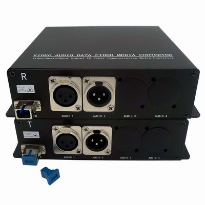 3pin XLR Audio to Fibre Converter Extender MIC Level and Line Level
