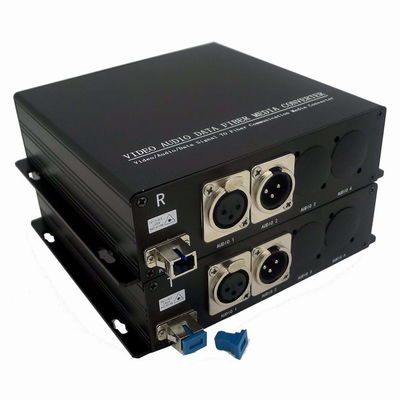 3pin XLR Audio to Fibre Converter Extender MIC Level and Line Level