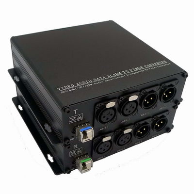 3pin XLR Audio to Fibre Converter Extender MIC Level and Line Level