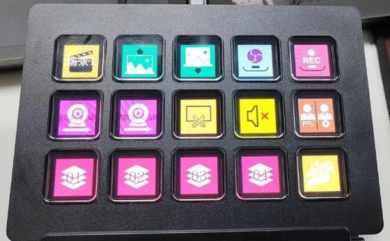 دفق لوحة المفاتيح على سطح السفينة 15 مفتاح LCD قابل للتخصيص