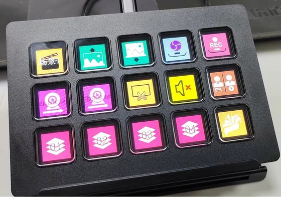 دفق لوحة المفاتيح على سطح السفينة 15 مفتاح LCD قابل للتخصيص