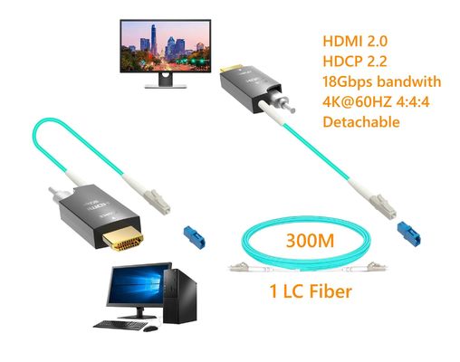 HDMI إلى موسع الألياف الضوئية 300 متر